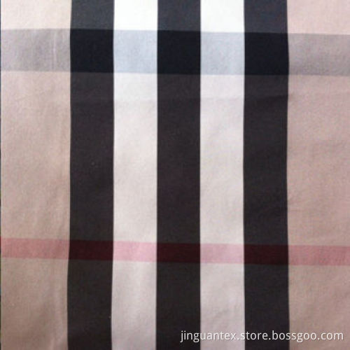 75D Yarn-dyed Check Memory Fabric for Shirt